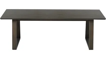 Sofabord Norvik 140 cm - Brunlakkert eikefinér med hvitpigmentert finish - Møbler - Bord - Sofabord