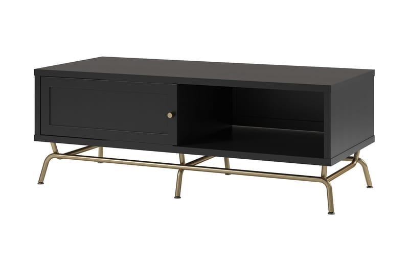 Nova Sofabord 122 cm med Oppbevaring Svart - CosmoLiving - Møbler - Bord - Sofabord