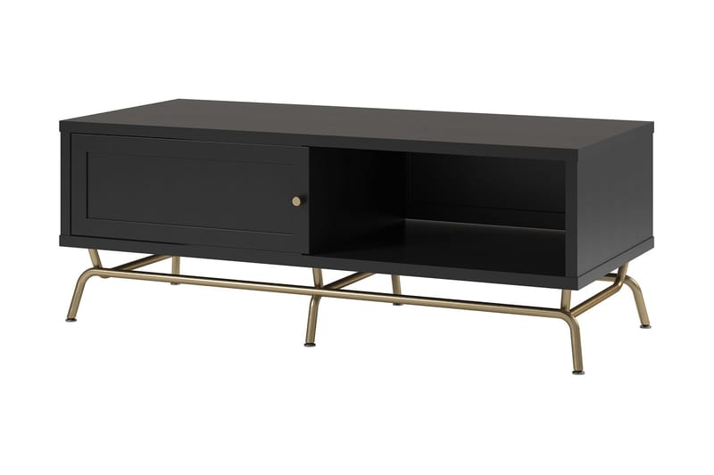 Nova Sofabord 122 cm med Oppbevaring Svart - Møbler - Bord - Sofabord