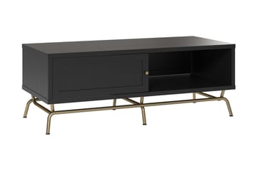 Nova Sofabord 122 cm med Oppbevaring Svart - Møbler - Bord - Sofabord