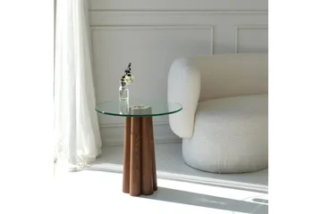 Sofabord Novera Valnøtt / Transparent - Valnøtt / Transparent - Møbler - Bord - Sofabord
