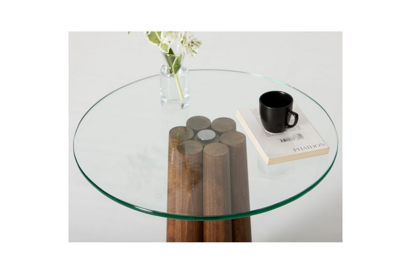 Sofabord Novera Valnøtt / Transparent - Valnøtt / Transparent - Møbler - Bord - Sofabord