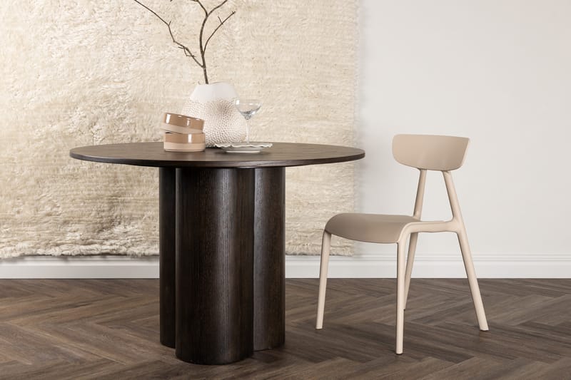 Olivero Spisebord 110 cm Rundt - Brun - Spisebord & kjøkkenbord
