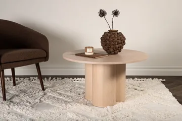 Olivia Sofabord 80 cm Rundt - Hvid - Møbler - Bord - Spisebord & kjøkkenbord