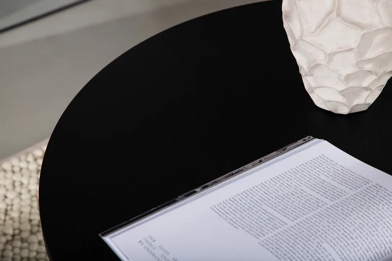 Olivia Sofabord 80 cm Rundt - Sort - Møbler - Bord - Sofabord