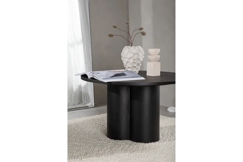 Olivia Sofabord 80 cm Rundt - Sort - Møbler - Bord - Sofabord