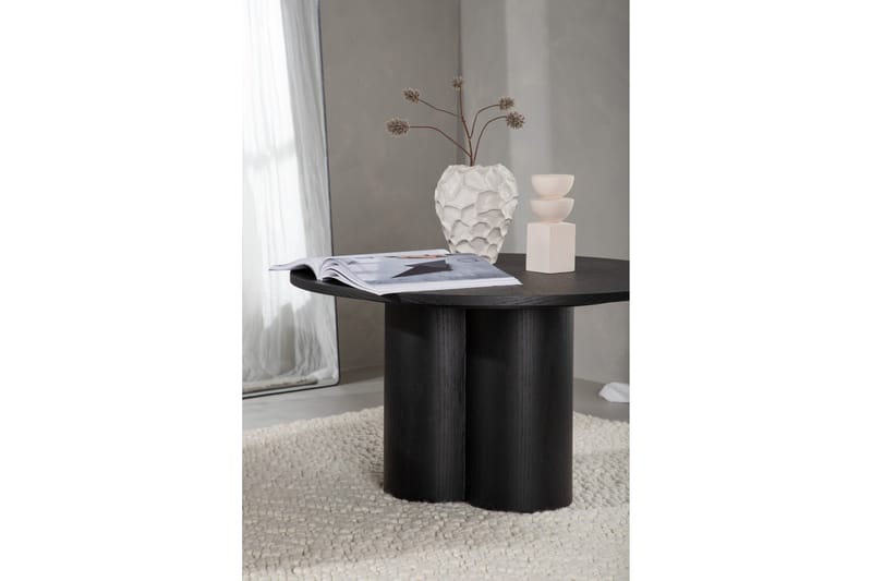 Olivia Sofabord 80 cm Rundt - Sort - Møbler - Bord - Sofabord
