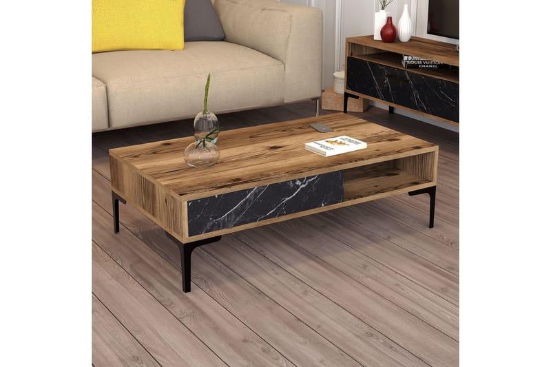 Opperin Sofabord 105x32,6x105 cm - Brun - Møbler - Bord - Sofabord