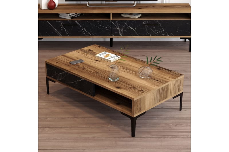 Opperin Sofabord 105x32,6x105 cm - Brun - Møbler - Bord - Sofabord