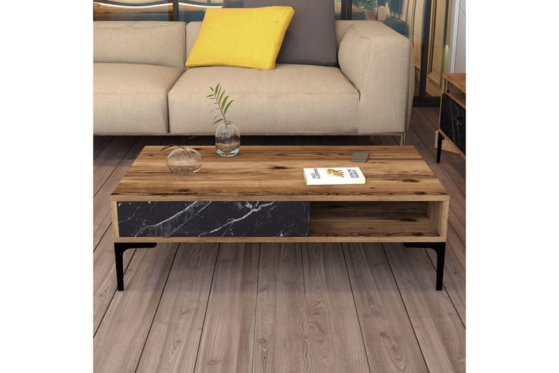 Opperin Sofabord 105x32,6x105 cm - Brun - Møbler - Bord - Sofabord