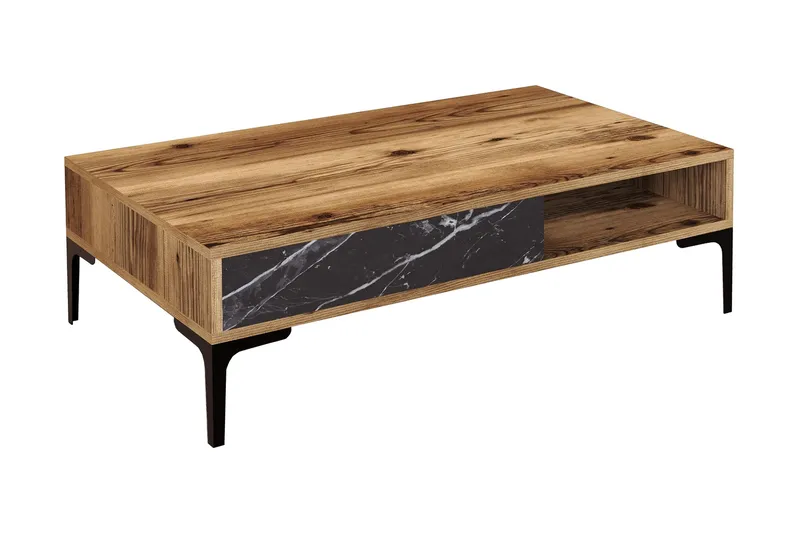 Opperin Sofabord 105x32,6x105 cm, Brun