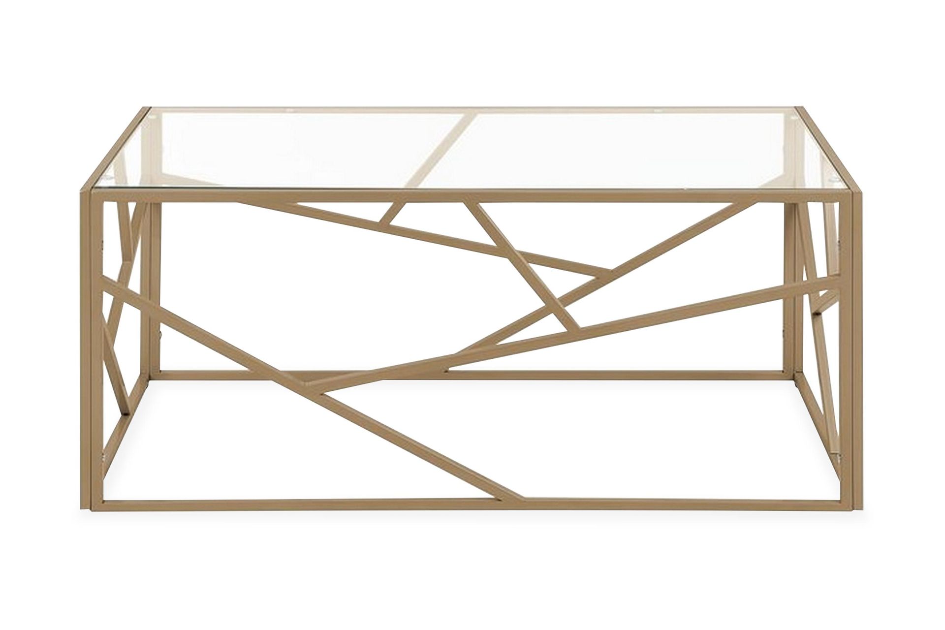 Orland Sofabord 100 cm - Glass/Gull - Møbler - Bord - Sofabord