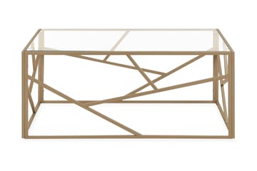 Orland Sofabord 100 cm - Glass/Gull - Møbler - Bord - Sofabord