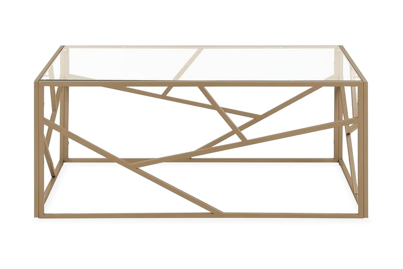 Orland Sofabord 100 cm - Glass/Gull - Møbler - Bord - Sofabord