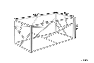 Orland Sofabord 100 cm - Glass/Gull - Møbler - Bord - Sofabord