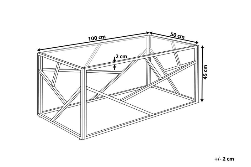 Orland Sofabord 100 cm - Glass/Gull - Møbler - Bord - Sofabord