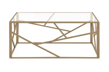 Orland Sofabord 100 cm - Glass/Gull - Møbler - Bord - Sofabord