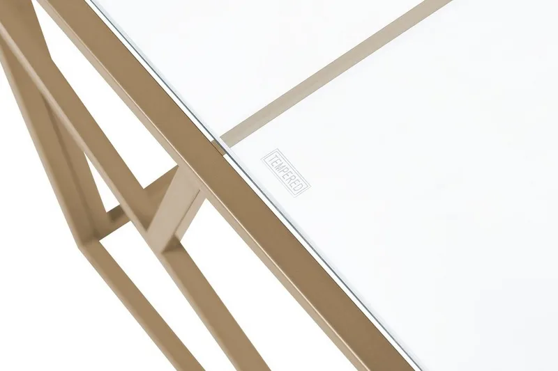 Orland Sofabord 100 cm - Glass/Gull - Møbler - Bord - Sofabord