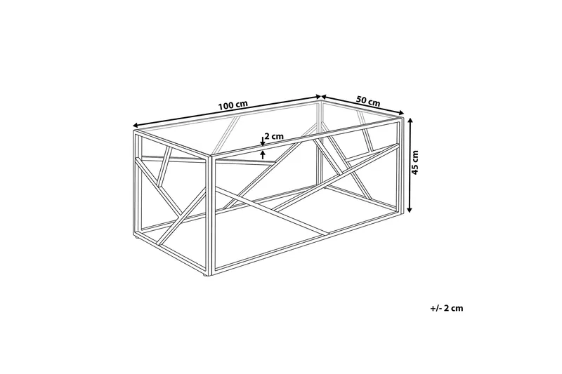 Orland Sofabord 100 cm - Glass/Gull - Møbler - Bord - Sofabord