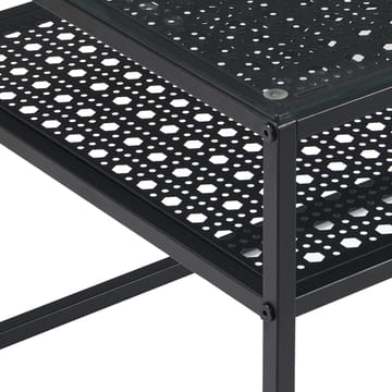 Orvanel sofabord 100 cm - Gjennomsiktig og matt svart - Møbler - Bord - Sofabord - Sofabord med oppbevaring