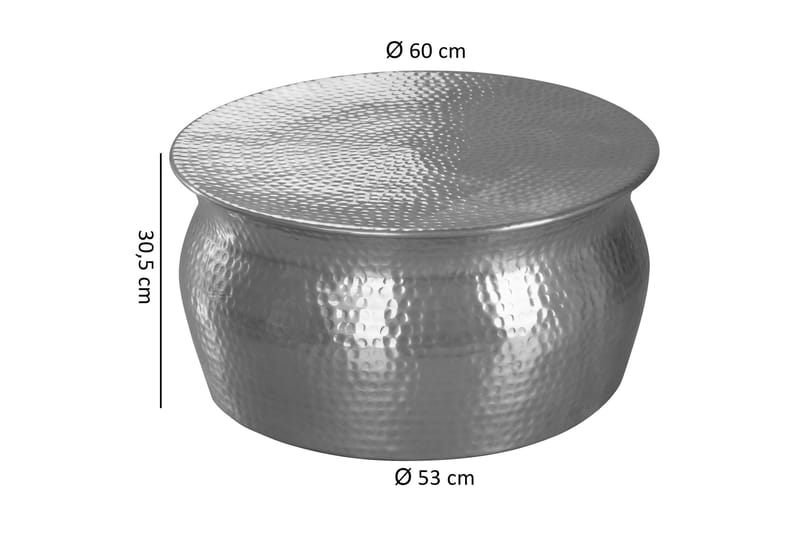 Osagie Sofabord 60 cm Rundt - Silver - Møbler - Bord - Sofabord