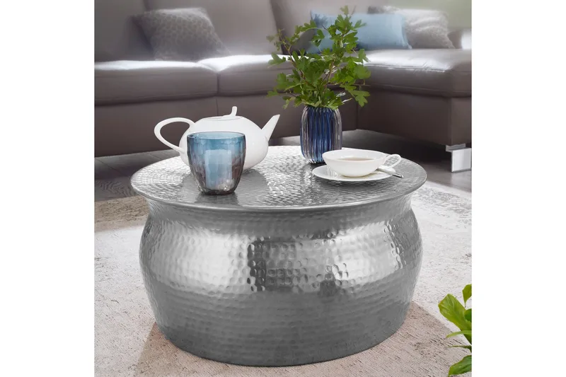 Osagie Sofabord 60 cm Rundt - Silver - Møbler - Bord - Sofabord