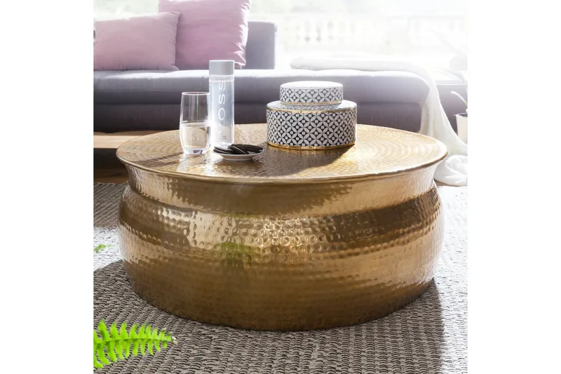 Osagie Sofabord 75 cm Rundt, Kobber