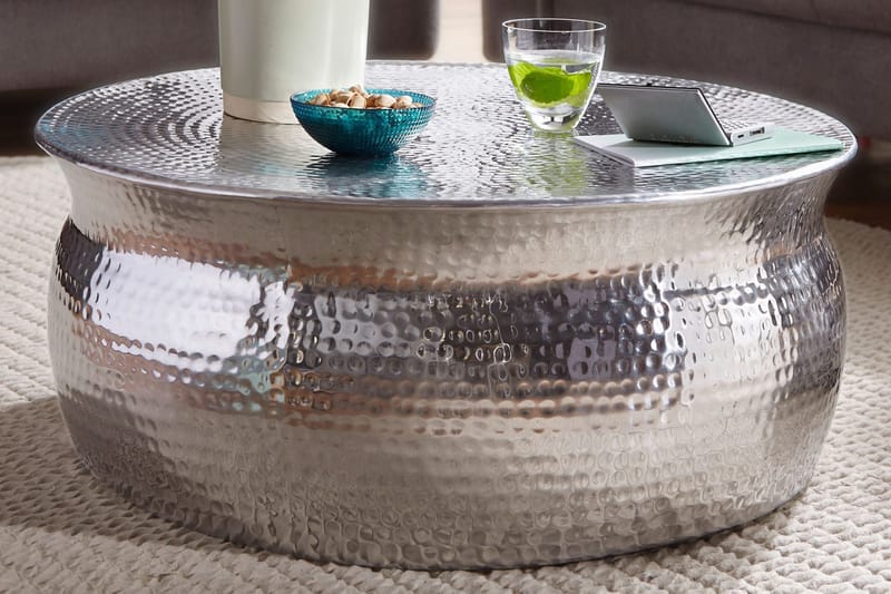 Osagie Sofabord 75 cm Rundt - Silver - Møbler - Bord - Sofabord