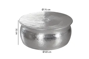 Osagie Sofabord 75 cm Rundt - Silver - Møbler - Bord - Sofabord