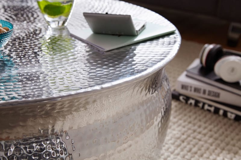 Osagie Sofabord 75 cm Rundt - Silver - Møbler - Bord - Sofabord