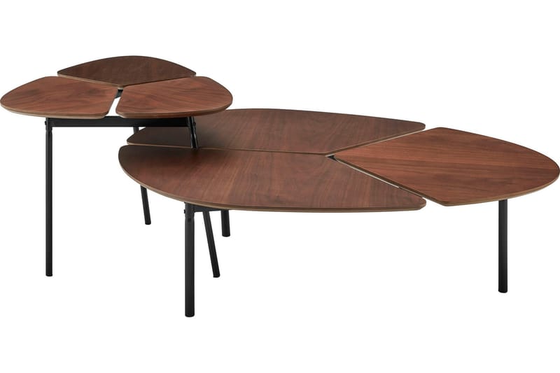 Otteskruv Settbord 120 cm - Mørkebrun/Svart - Sofabord - Settbord