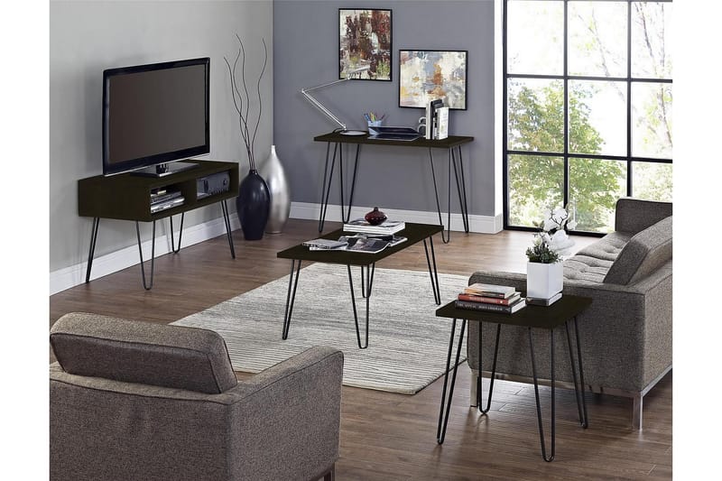 Owen Sofabord 107 cm Espresso/Svart - Dorel Home - Møbler - Bord - Sofabord
