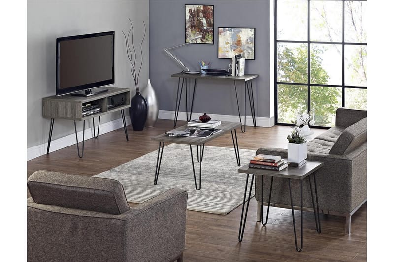 Owen Sofabord 107 cm Grå/Svart - Dorel Home - Møbler - Bord - Sofabord