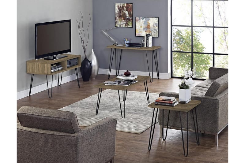 Owen Sofabord 107 cm Valnøttsbrun/Svart - Dorel Home - Møbler - Bord - Sofabord