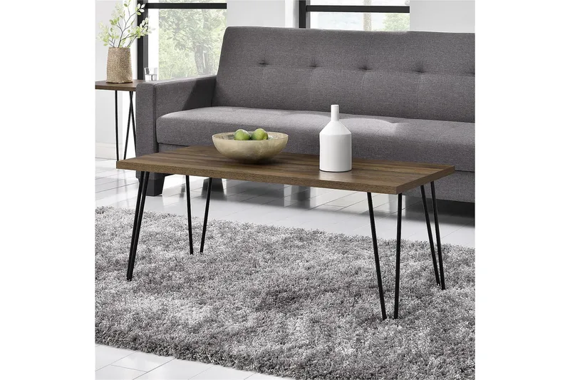 Owen Sofabord 107 cm Valnøttsbrun/Svart - Dorel Home - Møbler - Bord - Sofabord