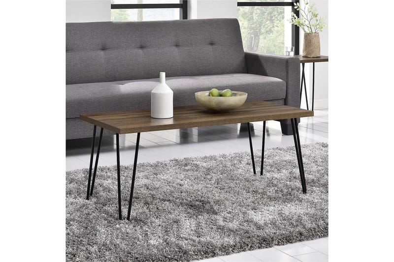 Owen Sofabord 107 cm Valnøttsbrun/Svart - Dorel Home - Møbler - Bord - Sofabord