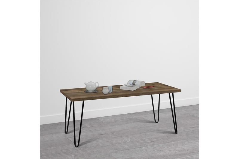Owen Sofabord 107 cm Valnøttsbrun/Svart - Dorel Home - Møbler - Bord - Sofabord