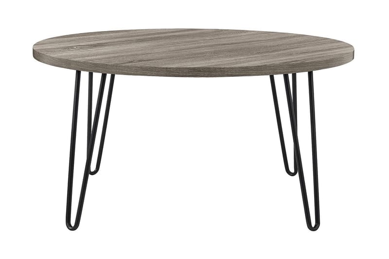Owen Sofabord 90 cm Ovalt Rundt Grå/Svart, Dorel Home