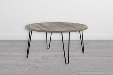 Owen Sofabord 90 cm Ovalt Rundt Grå/Svart - Dorel Home - Møbler - Bord - Sofabord