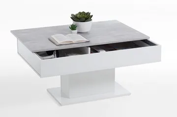 Pacak Sofabord 100 cm - Betonggrå/Hvit - Møbler - Bord - Sofabord