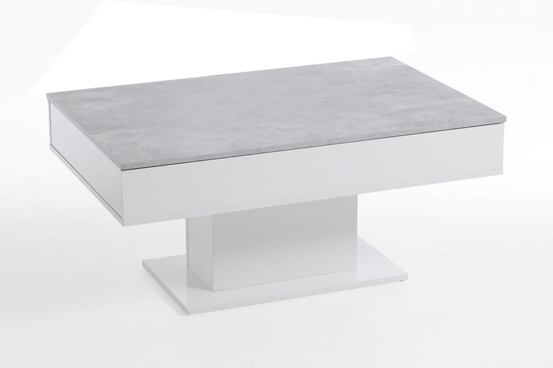 Pacak Sofabord 100 cm - Betonggrå/Hvit - Sofabord