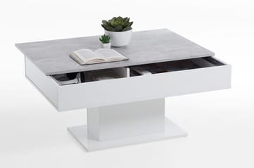 Pacak Sofabord 100 cm - Betonggrå/Hvit - Møbler - Bord - Sofabord