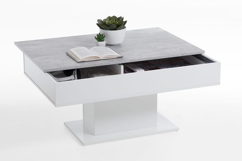 Pacak Sofabord 100 cm - Betonggrå/Hvit - Møbler - Bord - Sofabord