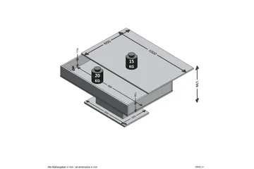 Pacak Sofabord 100 cm - Betonggrå/Hvit - Møbler - Bord - Sofabord