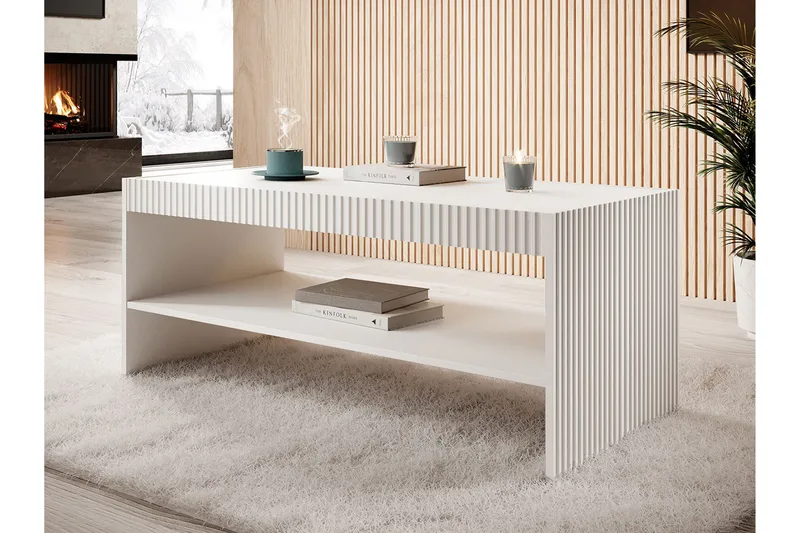Pafos Sofabord Rektangulært Hvit - Møbler - Bord - Sofabord