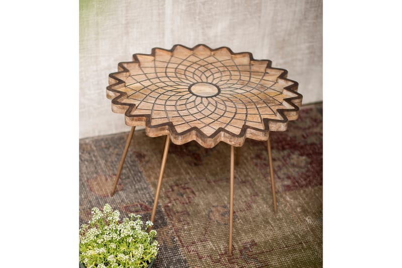 Palalda Sofabord 40 cm Rundt - MangoTre/Natur - Møbler - Bord - Sofabord