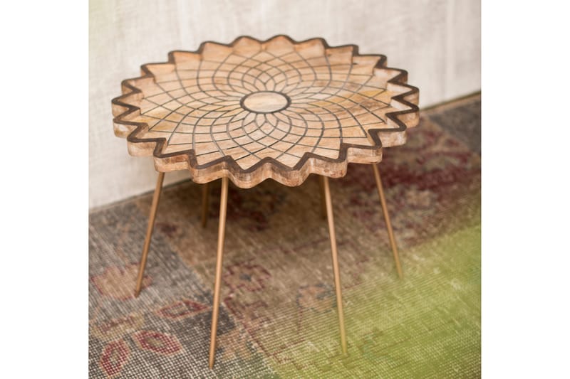 Palalda Sofabord 40 cm Rundt - MangoTre/Natur - Møbler - Bord - Sofabord