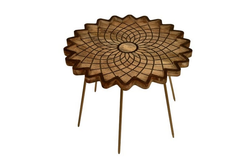 Palalda Sofabord 40 cm Rundt - MangoTre/Natur - Møbler - Bord - Sofabord