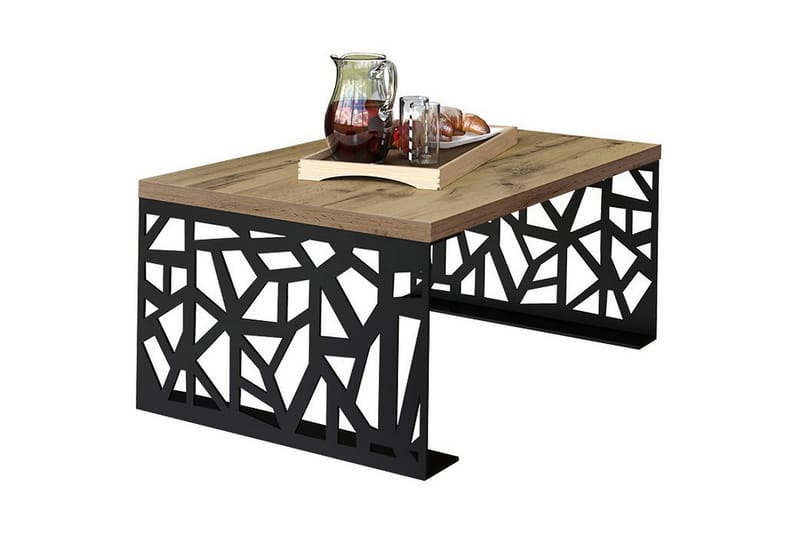 Palesia Sofabord 100 cm - Beige/Svart/Brun - Møbler - Bord - Sofabord