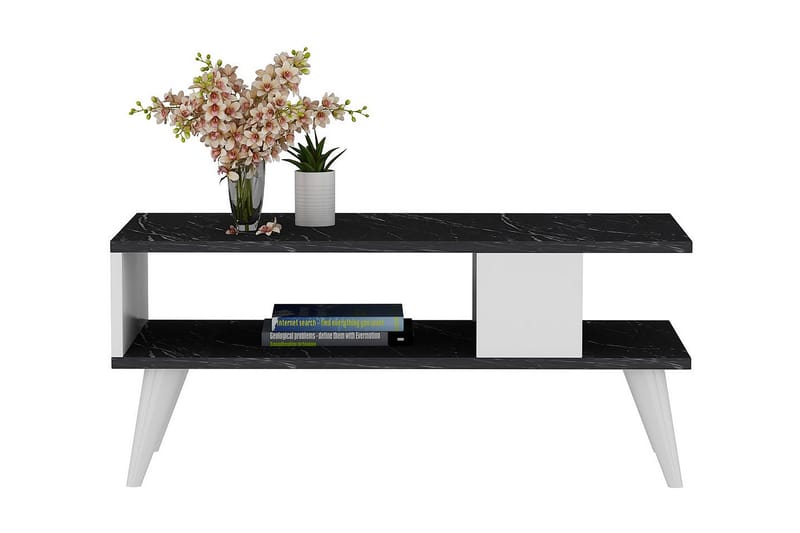 Palgrave Sofabord 90x40x90 cm - Svart/Hvit - Møbler - Bord - Sofabord